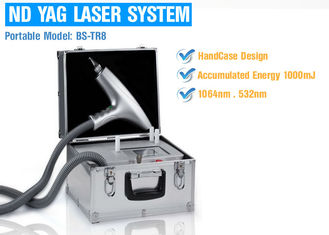 Dioden-Laser 650nm Nd YAG Laser-Behandlung für Haar-Abbau, Nd YAG Q schaltete Laser