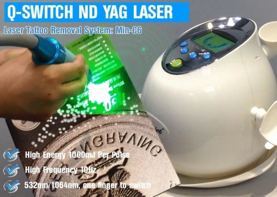 Tragbare Laser-Maschine 1 q-Schalter-Nd-Yag Pico - Frequenz 6 der Wiederholungs-10Hz Ns-Impuls-Breite